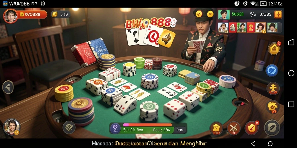 Tampilan gameplay QiuQiu yang seru dan interaktif.