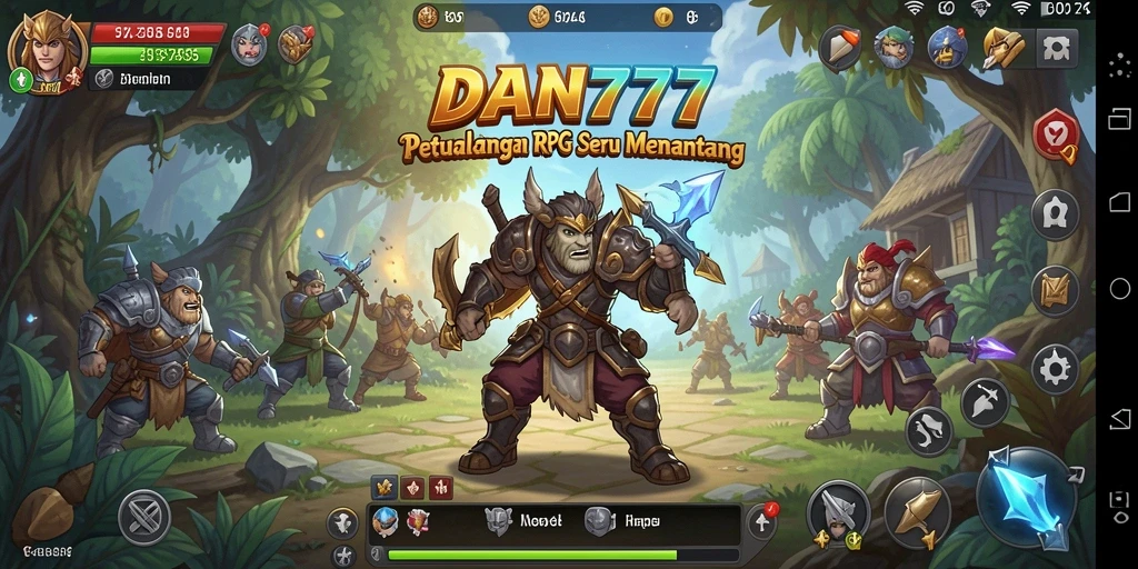 Tampilan gameplay menakjubkan dari DAN777 dengan aksi RPG seru.