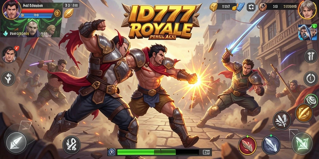Gameplay aksi intens di medan perang Battle Royale.