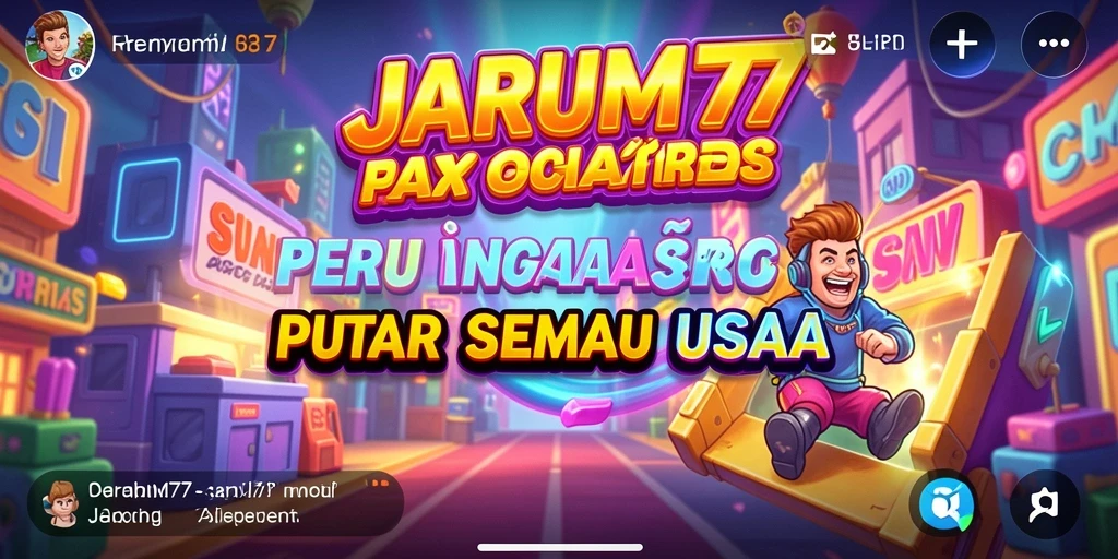 Tampak seru dari gameplay JARUM77 yang penuh warna dan tantangan.