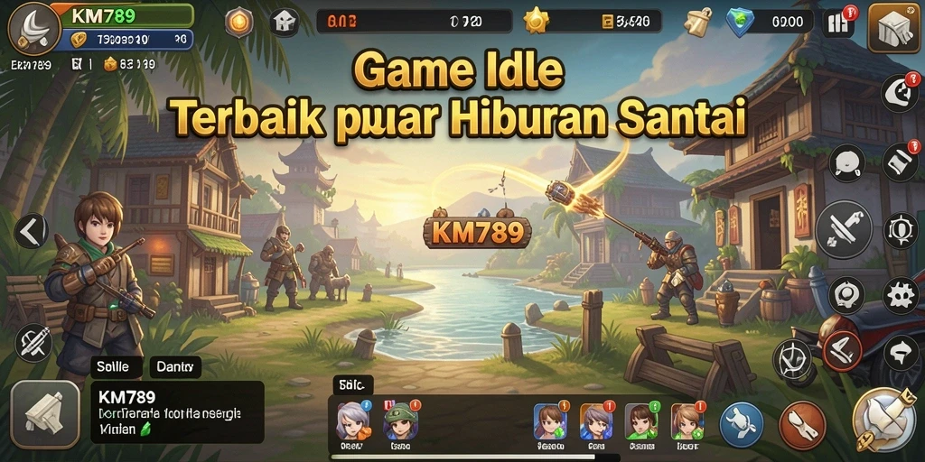 Screenshot menunjukkan gameplay santai dan pengelolaan sumber daya yang menyenangkan.