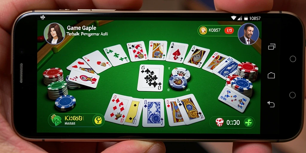 Screenshot gameplay KO857 menampilkan pertarungan seru dalam permainan Gaple.