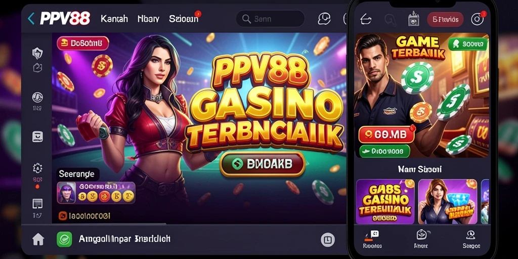 Tampilan gameplay menarik dari PPV88 yang menghadirkan suasana kasino.