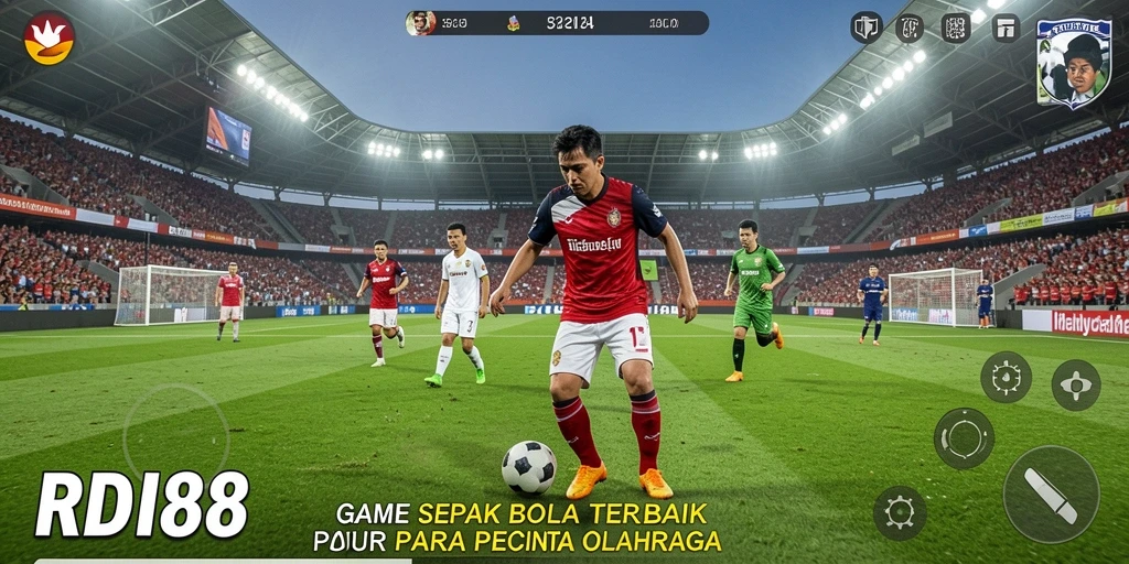Tampilan gameplay RDI88 yang menegangkan dalam pertandingan sepak bola.