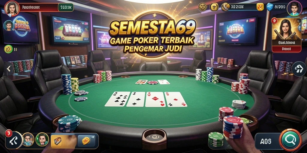 Menampilkan gameplay seru dari SEMESTA69 dengan berbagai variasi Poker.