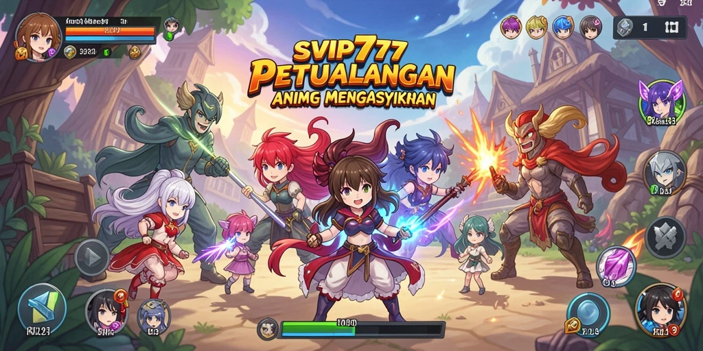 Tangkapan layar menampilkan aksi seru dalam permainan Anime.