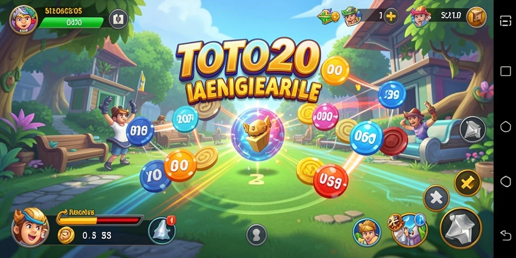 Tampilan gameplay TOTO20 yang menarik dan penuh warna.