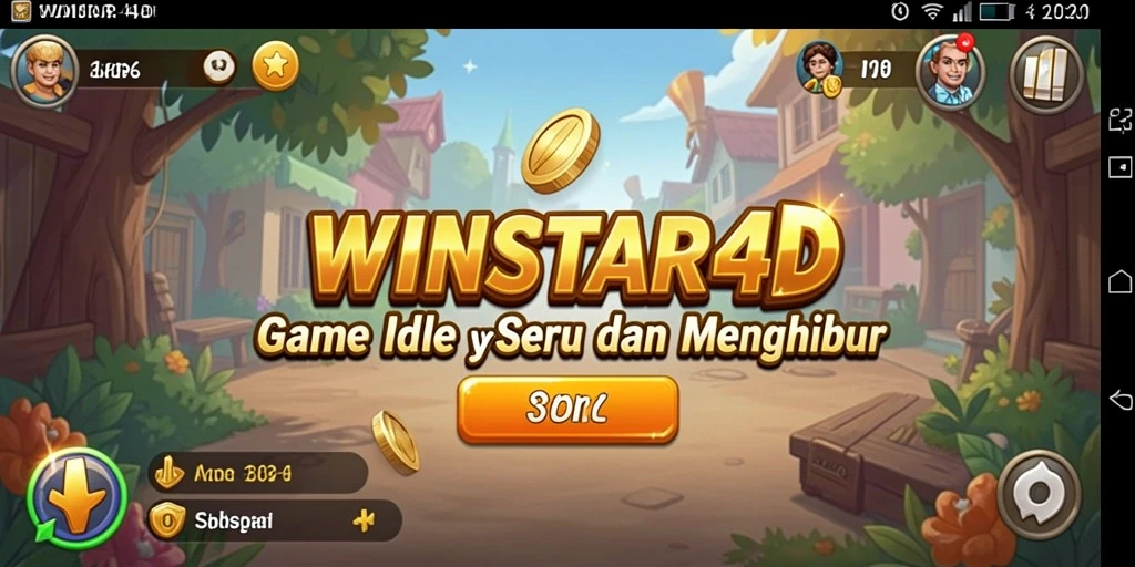 Tampilan gameplay WINSTAR4D dengan karakter yang terus berkembang.